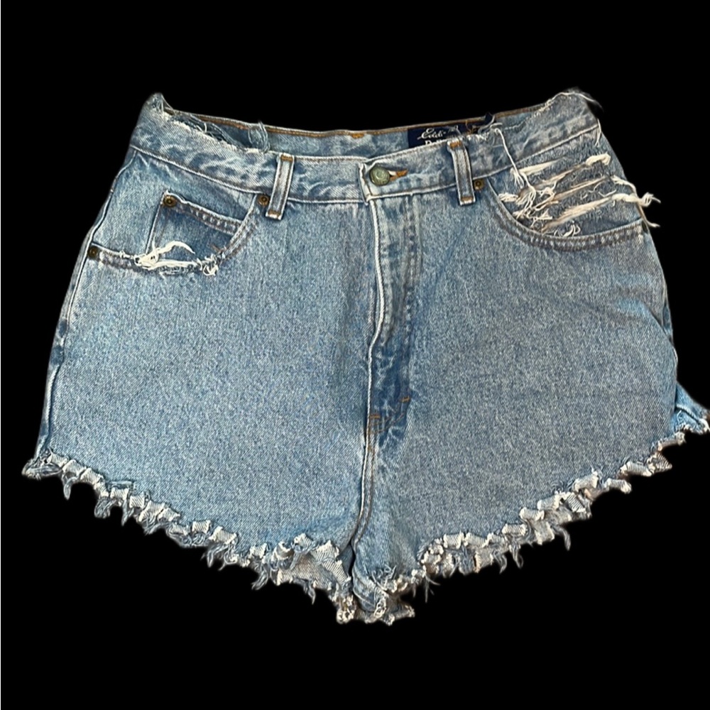 Eddie Bauer classic fit distressed denim short